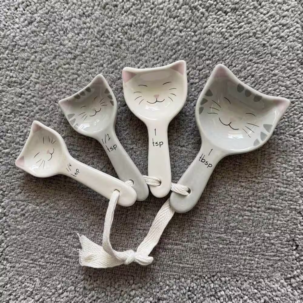 Cat Ceramic Measuring Spoons